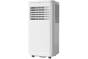 Joy Pebble Portable Air Conditioner, 8000 BTU for Room up to 350 sq. ft, Portable AC with Dehumidifier & Fan, 2 Fan Speeds, 24H Timer, Remote Control, Energy Efficiency