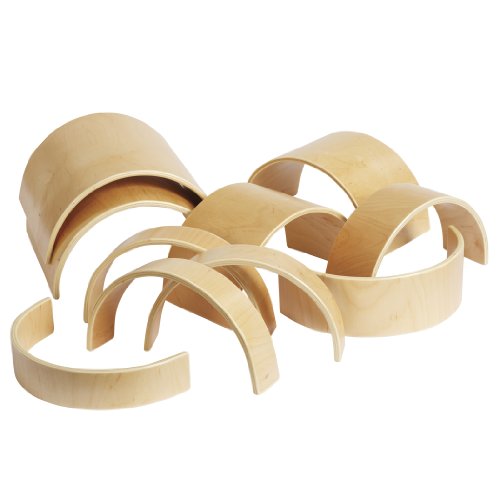 ECR4Kids Wooden Tunnels and Arches, 10-Piece Set