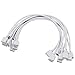 ESUMIC LED Cable Connector Extension Cable Wire 4 Pin Female to Female for SMD 5050 3528 RGB LED Strip Light 30cm Black 10 Pack (White)