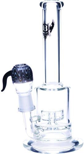 SCIENTIFIC TUBE 13-281 - BENT GLASS WP B20 HEAD DROPLET PERC 8" CLEAR MALE 14MM