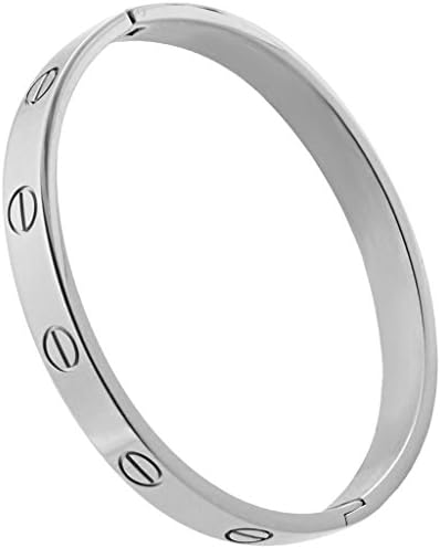 Plazar Gold Plated Cuff Bracelet Hinged Bangle for Women Oval Fits 7.5 Inch Wrists