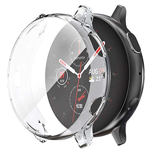 Haojavo 3 Pack Screen Protector Case for Galaxy Watch Active 2 40mm, Soft TPU Slim Fit Full Cover Screen Protector Case for Galaxy Watch Active 2 40mm Smartwatch Bands Accessories Black - Thumbnail 3