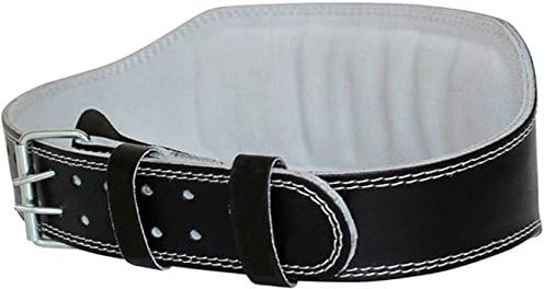 Monika Sports WGB 06 Leather Weight Lifting Belt (Black, 6 inch)