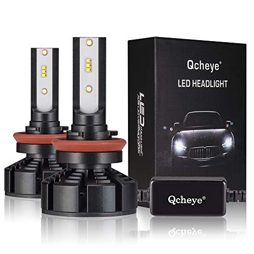 H11(H8,H9) LED Headlight Bulbs – 6000K 12000LM Super Bright Cool White Bulb High Beam Low Beam Fog Light Bulbs Conversion Kit 2pcs