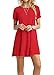 TINYHI Women's Swing Loose Short Sleeve Tshirt Fit Comfy Casual Flowy Tunic Dress, X-Large, As_red