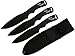 True Strike TS-179-3 Series Throwing Knife Set with Three Knives, Stainless Steel Handles, Nylon Sheath, 8-Inch Overall (Black)