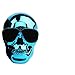 Smileto Skull Portable Wireless Bluetooth speakers with HD Sound and Bass (Blue)