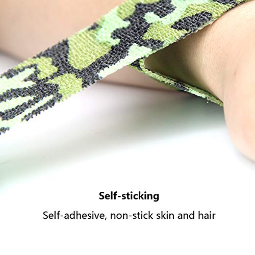AUPCON Self Adhesive Bandage Wrap Vet Wrap Cohesive Bandages Bulk Dogs Self Adherent Wrap Non-Woven for Pet Animals & Ankle Sprains & Swelling Supply FDA Approved 6 Rolls 2 Inch Camouflage