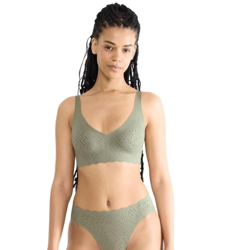 Sloggi Zero Feel Bliss Soft Bra, Moss Green Old, XL Grande Taille Femmes