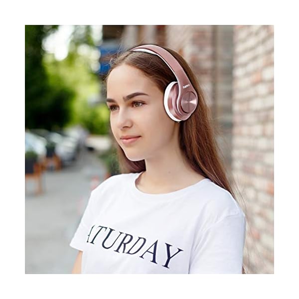Bluetooth-Headphones-WirelessTuinyo-Over-Ear-Stereo-Wireless-Headset-35H-Playtime-with-deep-bass-Soft-Memory-Protein-Earmuffs-Built-in-Mic-Wired-Mode-PCCell-PhonesTV-Rose-Gold TUINYO Bluetooth Headphones Wireless, Over Ear Stereo Wireless Headset 40H Playtime with deep bass, Soft Memory-Protein…