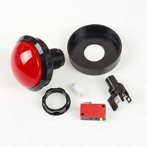 EG Starts 5x New 60mm Dome Shaped LED Illuminated Push Buttons For Arcade Coin Machine Operated Games