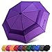 Fidus Compact Windproof Vented Automatic Travel Umbrella With Double Canopy - Large Lightweight Folding Car Golf Umbrella for Women Men Kids-purple