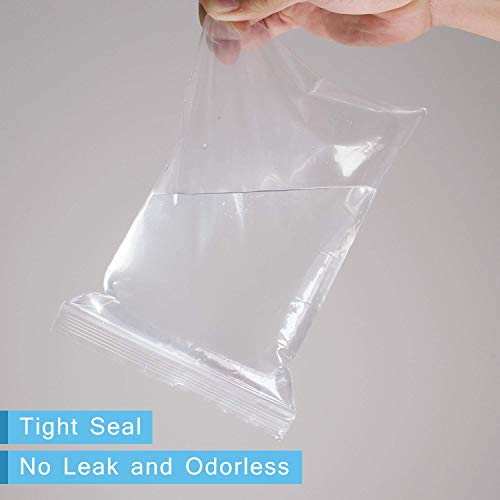 100 Count - 11" x 14", 2 Mil Clear Plastic Reclosable Zip Poly Bags with Resealable Lock Seal Zipper for Prints, Photos, Documents, Clothing, T-Shirt