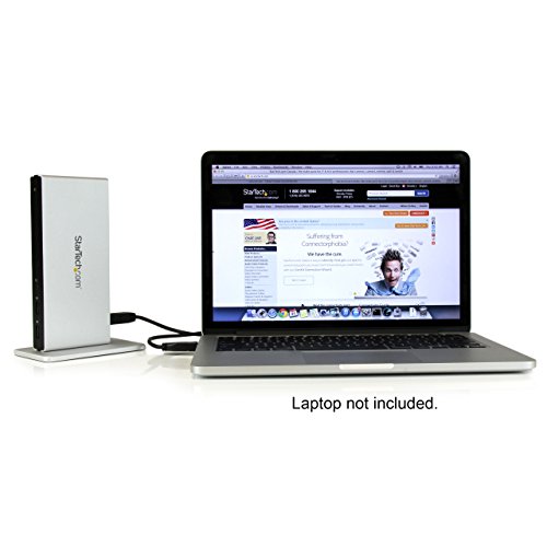 StarTech.com USB Docking Station - Universal USB 3.0 Dock - Dual DVI Monitor with HDMI and VGA Adapters - Ethernet/USB Hub/Audio