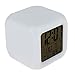Alarm Clock Smartech 7 LED Color Changing Glow Morning Wake Up Bedroom Digital Alarm Clock with Data and Termometer Colcok with Data and Temperature Display (Changable Color)