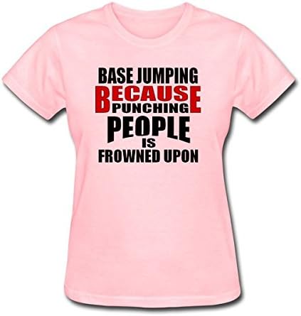 SYBING Women's Base Jumping Because Punching People Is Frowned Upon T-Shirt