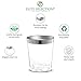 Elite Selection Silver Rimmed Shot Glasses | 2 Oz. Clear Plastic Disposable Cups with Silver Rim | Perfect Party Shot Cups for Shots, Tasting, Sauce, Dips | Pack of 100