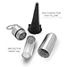4 Silver Cremation Funeral Keepsake Memorial Vial Urn Key Chains Includes Photo Memorial Necklace and Resizing Software