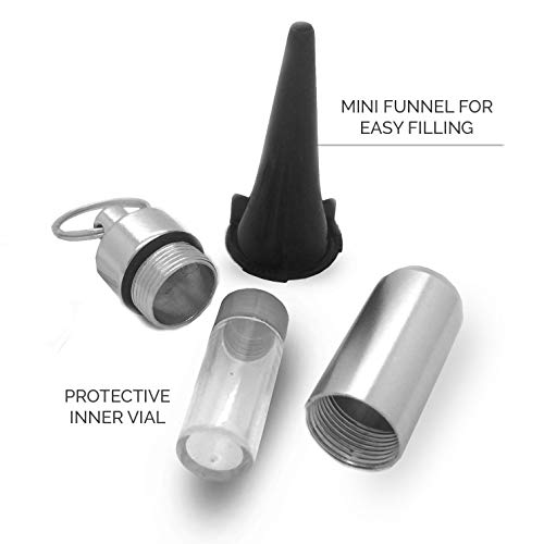 Mini Urns Cremation Ashes Holder Keepsakes Pack of 4 Funeral Memorial Vial Grieving w/Free Photo Keychain