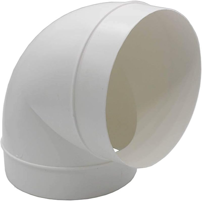 Kair 150mm 6in Plastic Ducting 90 Degree Elbow Bend White