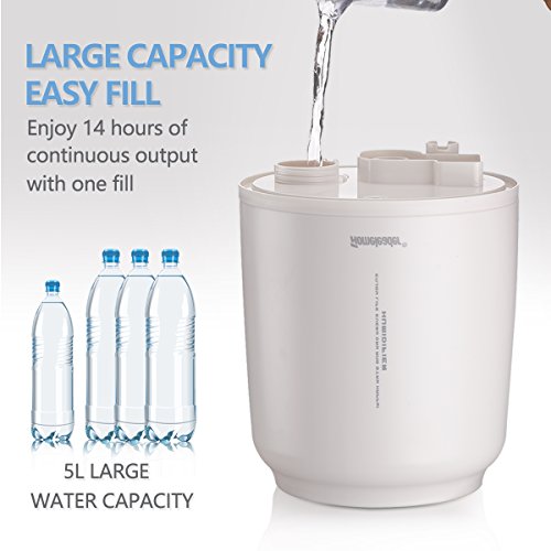 image for Homeleader Cool Mist Humidifier, Air Humidifier for Home, 5L Large Cap