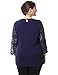 Chicwe Women's Lined Plus Size Lace Top Blouse 3/4 Sleeves M-4XL