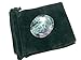 Zentron Crystal Collection: Polished Fluorite Worry Stone in Velvet Pouch Healing Thumb Palm Gemstone