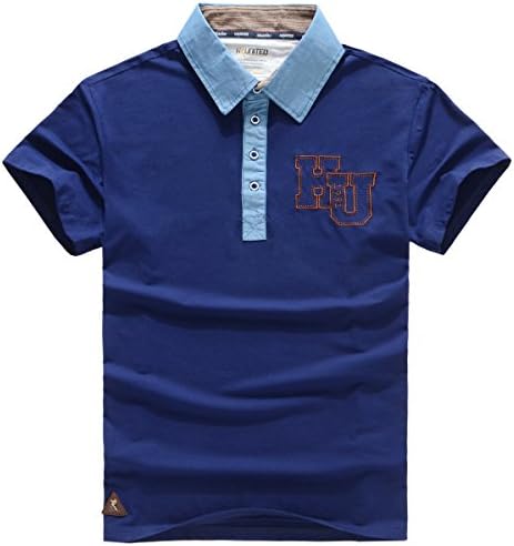 95% Cotton Mens Regular Fit Solid Turn Down Collar Polo T-Shirt