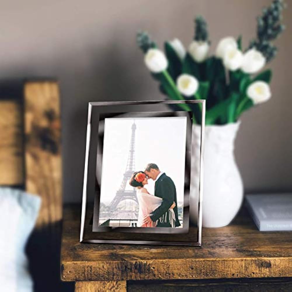 Luckylife 8x10 Picture Frame Pack Of 4 Glass Silver Photo Frames Bulk