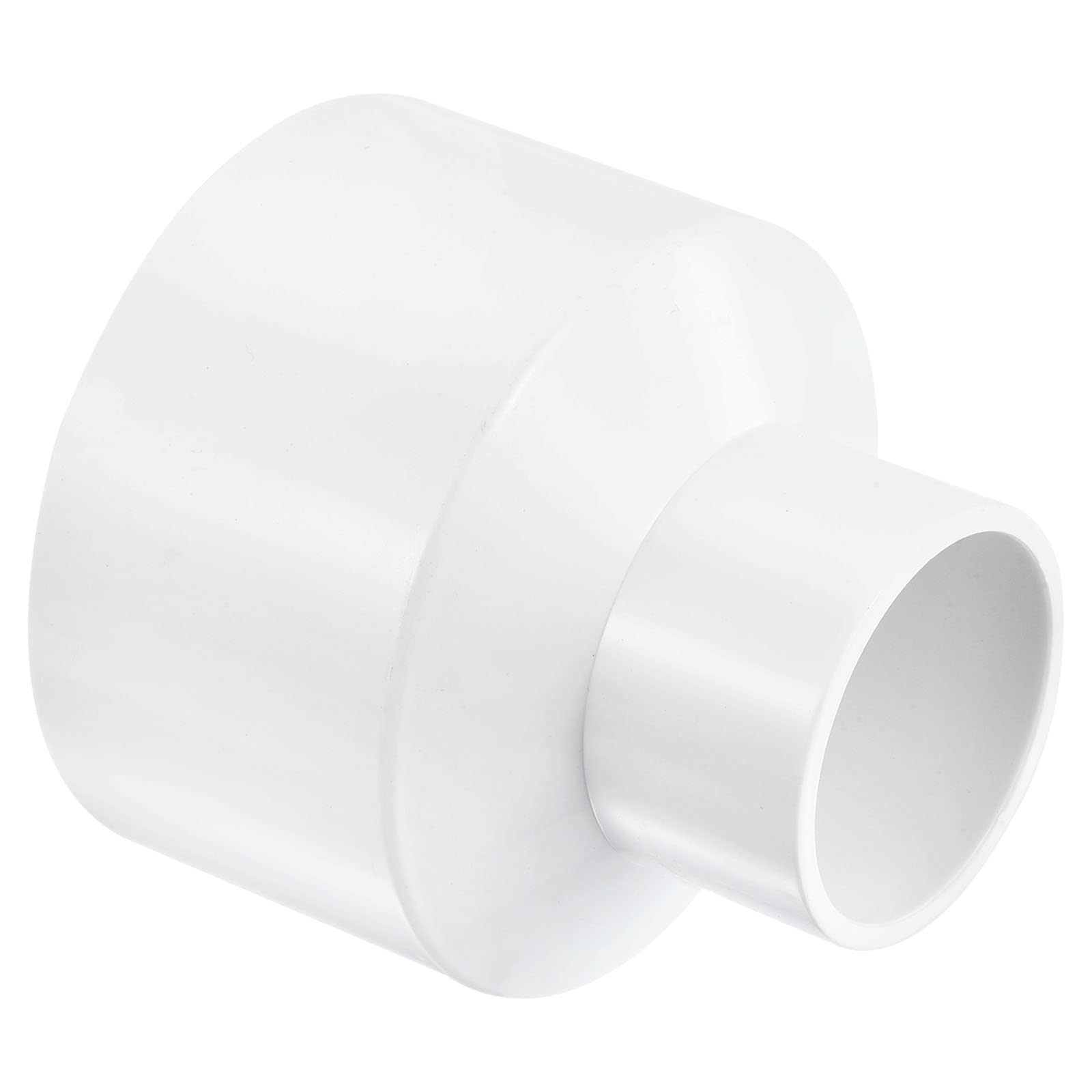 PATIKIL PVC Reducer Pipe Fitting 75mm to 40mm ID, Straight Coupling Adapter Connector, White