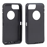 Replacement TPE Silicone Skin for Otterbox Defender Series Case Cover For Apple iPhone 7 Plus 5.5 inch (Black)