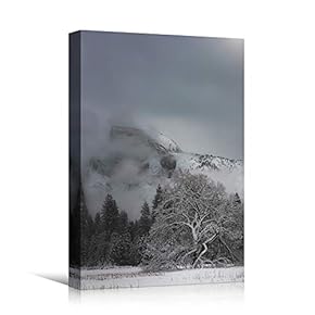 signwin Canvas Wall Art Foggy Landscape Cool Dramatic...