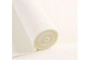 LCREATE LCREATE LCREATE Crepe Paper Roll 8.2ft Long 17 Inch Wide for Wedding Ceremony Various Large Festivals Decoration (White)