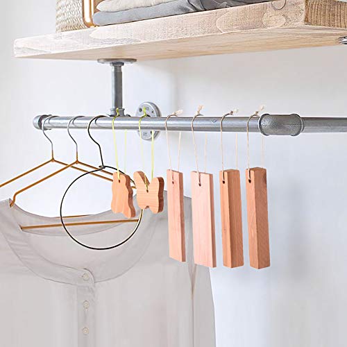 JRing Aromatic Cedar Blocks Organic Cedar Balls Wood Hanger for Closets and Drawers Set of 42 with Sandpaper