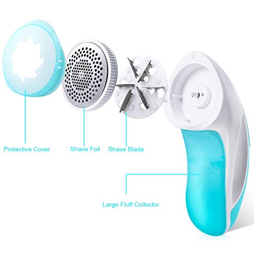 Yayalovehomee USB Rechargeable Sweater Shaver Fabric Defuzzer,Pill Fuzz Lint Remover Shaver with Large 2.6 Inch Shaving Head, Adjustable Shave Heights,Better Protect Your Clothes from Hurting
