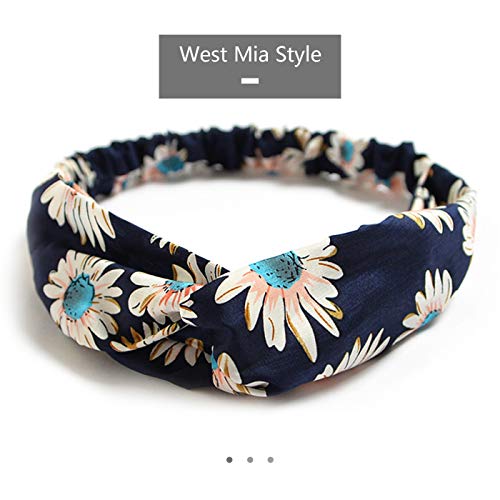 image for DRESHOW 1950's Vintage Modern Style Elastic Women Turban Headbands Twi
