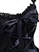 M4U Womens Classic Black Layered Lace-Up Cotton Lolita Dress