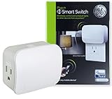 GE Enbrighten Z-Wave Plus Smart Plug, 1 Grounded Outlet, On/Off Switch for Lighting & Appliances, Built-in Repeater/Range Extender, Zwave Hub Required, Works with SmartThings Wink and Alexa, 28169, White