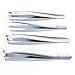 4 Piece Stainless Steel Tweezers Set