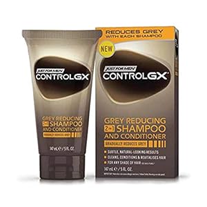 Just for men Control GX, Grey Reducing 2-in-1 Shampoo & Conditioner for Grey Hair – All Shades, 147 ml