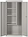 Sandusky Lee VFC1301566-05 Dove Gray Steel Janitorial/Supply Cabinet, 3 Fixed Side Shelves, 66