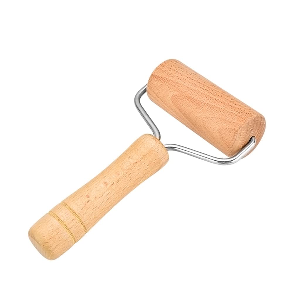 Pastry Pizza Roller,1 pcs Wood Rolling Pin for Baking Dough Roller Non Stick Wooden Pizza Wheel,for Making Cookie, Fondant, Pie, Bread, Tortilla, Pasta