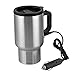 Carperipher 12V Car Heated Mug Tech Tool Stainless Steel Travel Electric Cup Vacuum Thermos Smart Temperature Control for Heating Water, Coffee, Milk and Tea with Airtight Lid, Auto Charger