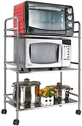 Lf 多層ラックキッチン収納ラックステンレス収納棚3層プーリ付き ドレイン Size S