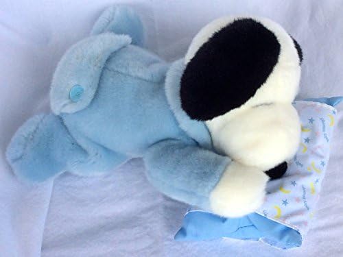 11" Plush UFS Peanuts Snoopy, Sleeping on a Pillow Blue, Bedtime Naptime Doll Plush Toy by Camp Snoopy