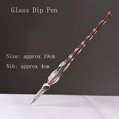 Cute Glass Dip Pen Vintage Handmade Glass Signature Pen Elegant Crystal Dip Sign Gift Pen for Writing Decoration Purposes (QY)