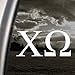 Crawford Graphix CHI Omega Sorority College School 6" White Vinyl Decal Window Sticker for Garbage can, Laptop, Ipad, Window, Wall, Car, Truck, Motorcycle