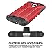 WOLLONY Galaxy S4 Case, Rugged Hybrid Dual Layer Hard Shell Armor Protective Back Case Shockproof Cover for Samsung Galaxy S4 Case - Slim Fit - Heavy Duty - Impact Resistant Bumper(Red)