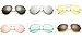 GAMT Vintage Rimless Aviator Sunglasses Mirrored Clear Lens Designer for Women Pink