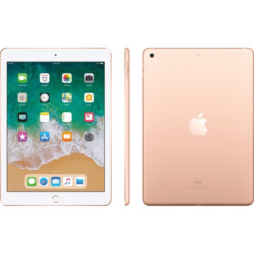 Apple 9.7" iPad (Early 2018, 128GB, Wi-Fi + 4G LTE, Gold)